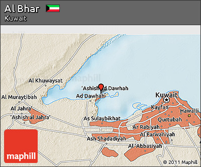 Shaded Relief 3D Map of Al Bhar