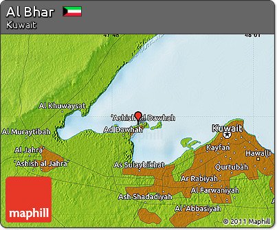 Physical Map of Al Bhar