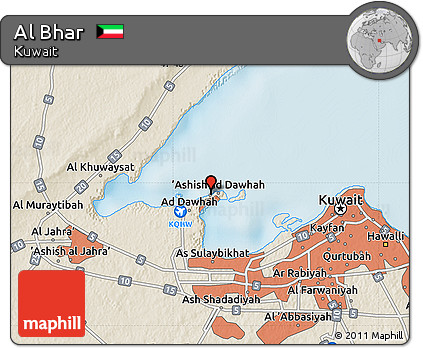 Shaded Relief Map of Al Bhar