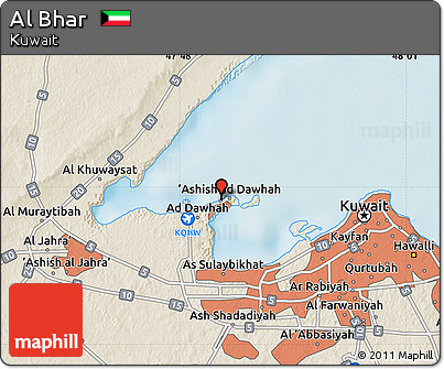 Shaded Relief Map of Al Bhar