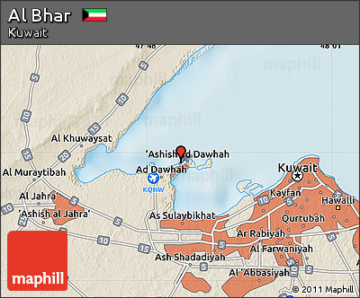 Shaded Relief Map of Al Bhar