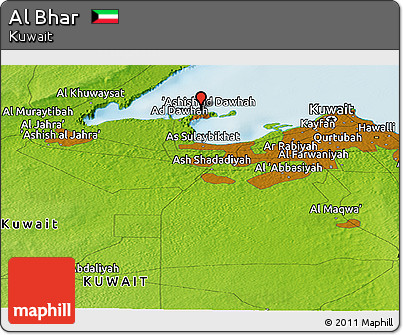 Physical Panoramic Map of Al Bhar