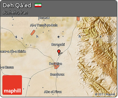 Satellite Map of Deh Qā'ed