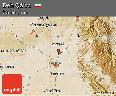 Satellite Map of Deh Qā'ed