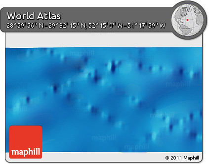 Physical 3D Map of the Area around 29° 16' 6" N, 51° 46' 29" W