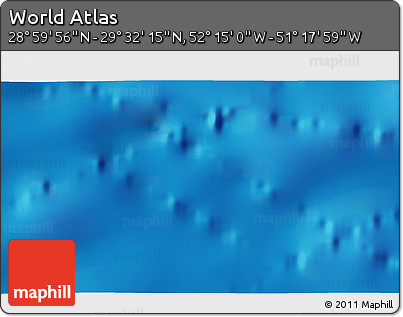 Physical 3D Map of the Area around 29° 16' 6" N, 51° 46' 29" W