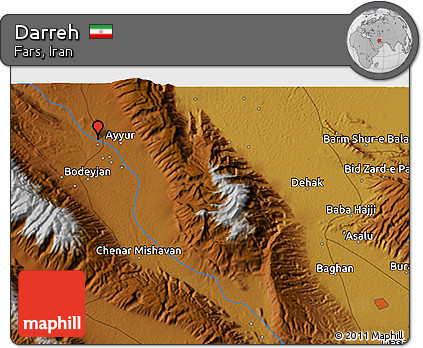 Physical 3D Map of Darreh