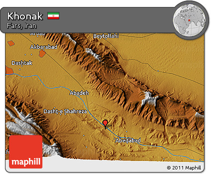 Physical 3D Map of Khonak
