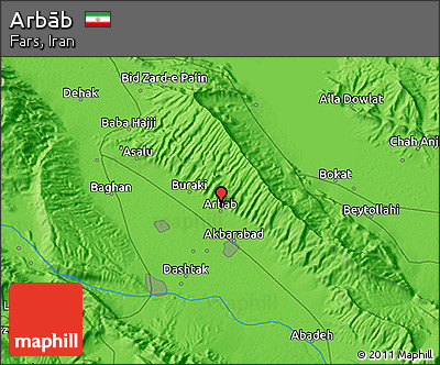 Political 3D Map of Arbāb