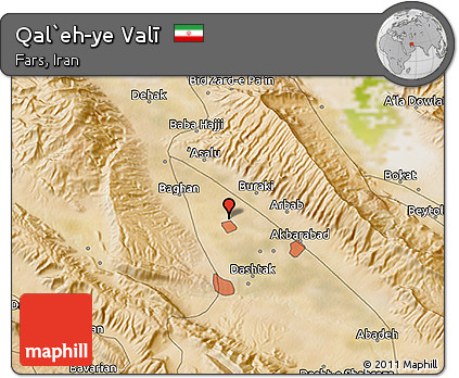 Satellite 3D Map of Qal`eh-ye Valī