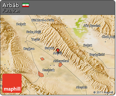 Satellite 3D Map of Arbāb