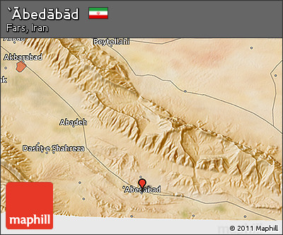 Satellite 3D Map of `Ābedābād