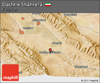 Satellite 3D Map of Dasht-e Shāhreẕā