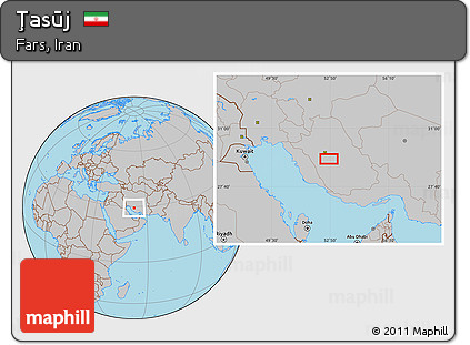 Gray Location Map of Ţasūj