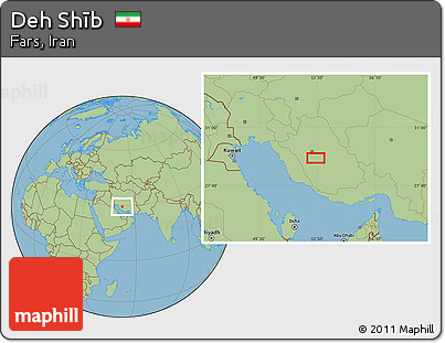 Savanna Style Location Map of Deh Shīb