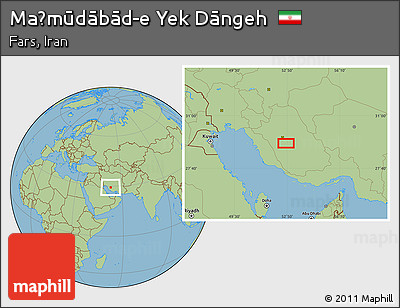 Savanna Style Location Map of Maḩmūdābād-e Yek Dāngeh