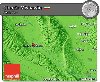 Political Map of Chenār Mīshavān