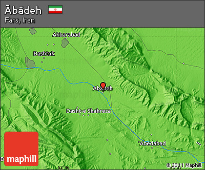 Political Map of Ābādeh