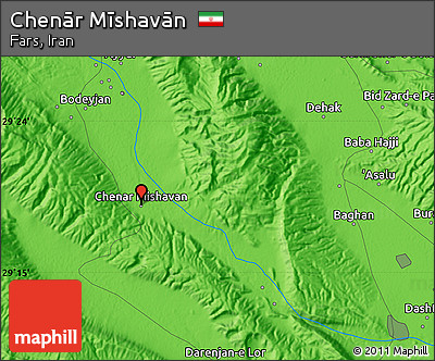 Political Map of Chenār Mīshavān
