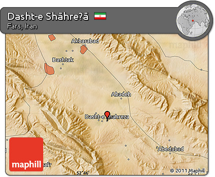 Satellite Map of Dasht-e Shāhreẕā