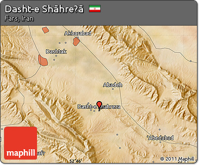 Satellite Map of Dasht-e Shāhreẕā