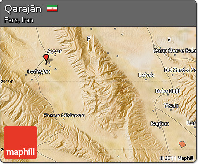 Satellite Map of Qarajān