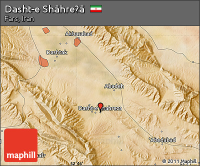 Satellite Map of Dasht-e Shāhreẕā