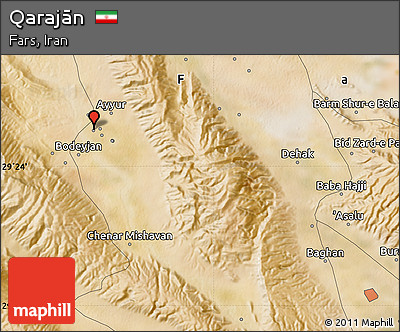 Satellite Map of Qarajān