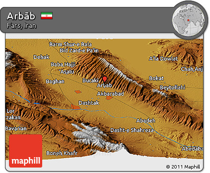 Physical Panoramic Map of Arbāb