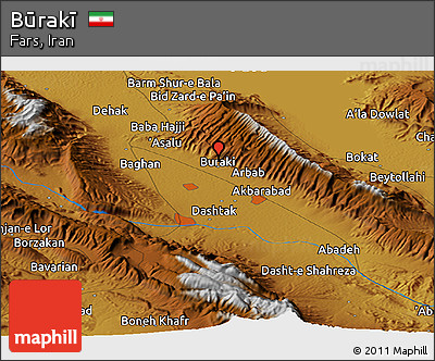 Physical Panoramic Map of Būrakī
