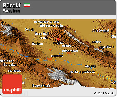 Physical Panoramic Map of Būrakī