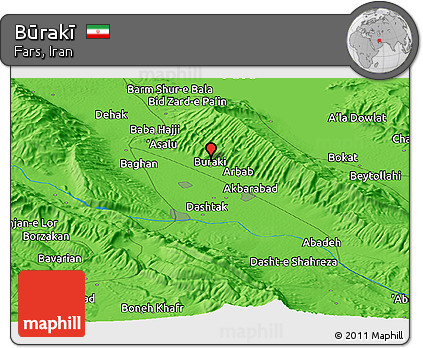 Political Panoramic Map of Būrakī