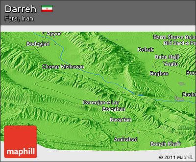 Political Panoramic Map of Darreh