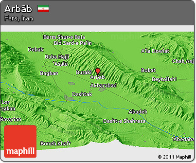 Political Panoramic Map of Arbāb