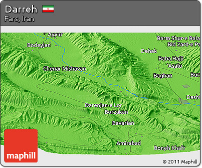 Political Panoramic Map of Darreh