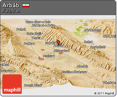 Satellite Panoramic Map of Arbāb