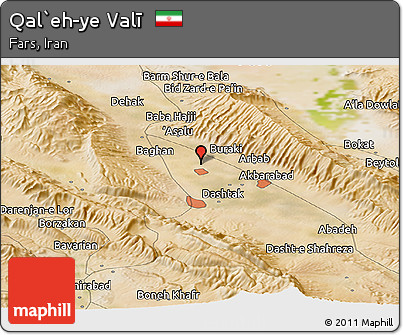Satellite Panoramic Map of Qal`eh-ye Valī