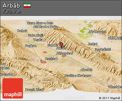 Satellite Panoramic Map of Arbāb