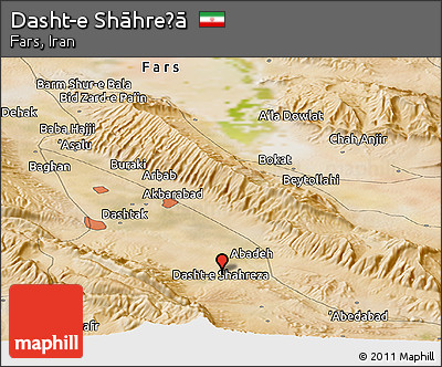 Satellite Panoramic Map of Dasht-e Shāhreẕā