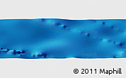 Shaded Relief Panoramic Map of the area around 29° 16' 6" N, 53° 28' 30" W