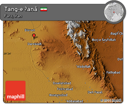 Physical Map of Tang-e Ḩanā