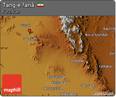 Physical Map of Tang-e Ḩanā
