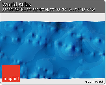 Political 3D Map of the Area around 29° 16' 6" N, 55° 10' 29" W