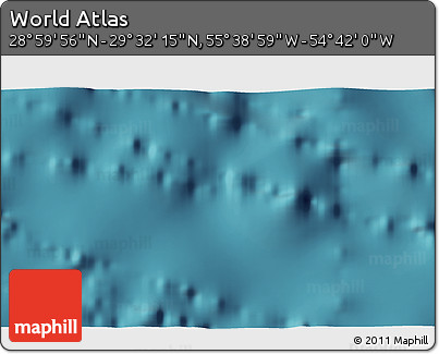 Satellite 3D Map of the Area around 29° 16' 6" N, 55° 10' 29" W