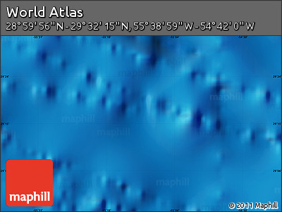 Physical Map of the Area around 29° 16' 6" N, 55° 10' 29" W