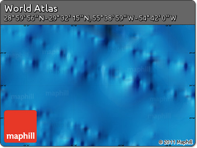 Physical Map of the Area around 29° 16' 6" N, 55° 10' 29" W