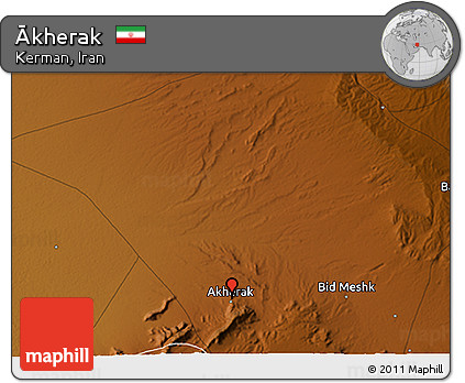 Physical 3D Map of Ākherak