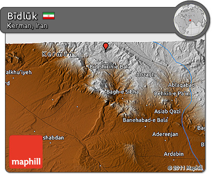 Physical 3D Map of Bīdlūk