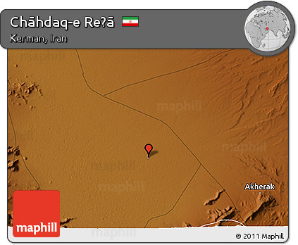 Physical 3D Map of Chāhdaq-e Reẕā