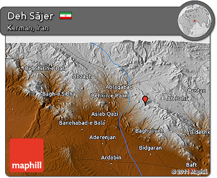 Physical 3D Map of Deh Sājer